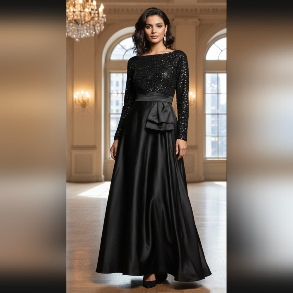 B Darlin Black Polyester Dress
